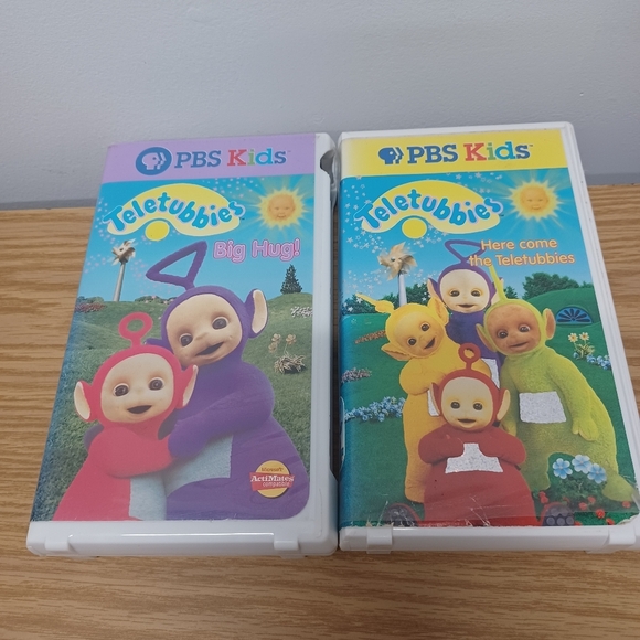 Teletubbies VHS "Here Comes The Teletubbies" / "Big Hug" + BONUS 7" Dipsy Plush - Picture 8 of 10